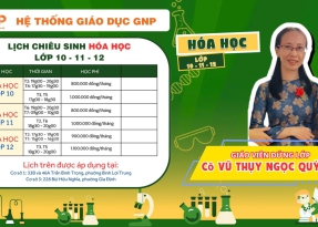  CHIÊU SINH MÔN HÓA HỌC LỚP 10 - 11 - 12  