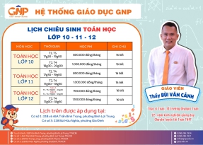 LỚP TOÁN 10 – 11 – 12 CÙNG THẦY BÙI VĂN CẢNH – NỀN TẢNG VỮNG CHẮC CHO THÀNH CÔNG