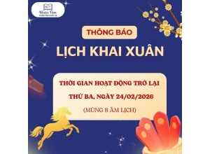 THÔNG BÁO LỊCH KHAI XUÂN 2026