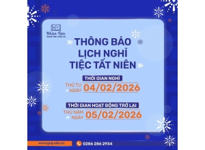 THÔNG BÁO LỊCH NGHỈ TIỆC TẤT NIÊN