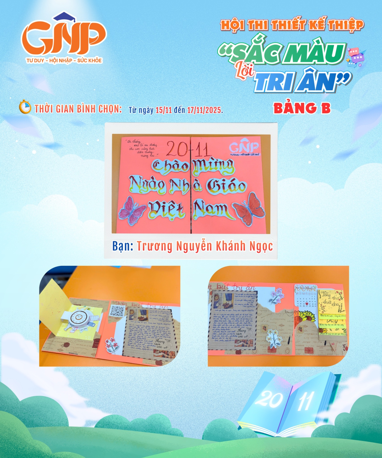   HỘI THI THIẾT KẾ THIỆP “SẮC MÀU LỜI TRI ÂN” – 20/11/2025